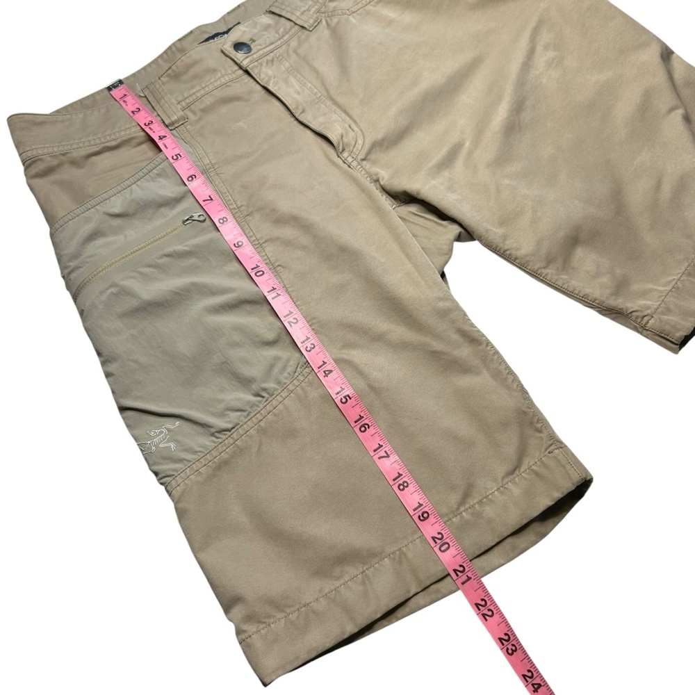 Arc'teryx Adventus Cargo Shorts Tan Beige Hiking Technical Utility Mens 34 - Picture 12 of 13